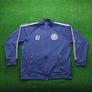 American Eagle‎ Jacket Mens 2XL Blue Full Zip Long Sleeve Track Varsity Active